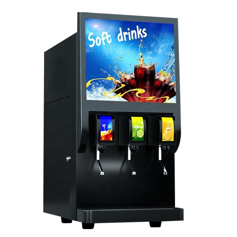 3-valve or 4-valve Carbonated Lemon Flavored Soda Beverage Making Machine/ Cold Drink  Fountain Dispenser Vending Machine