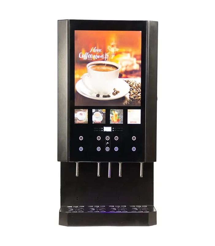 Commercial Vending Machines Automatic Coin Bill Cappuccino Coffee Machine Instant Coffee Vending Machine