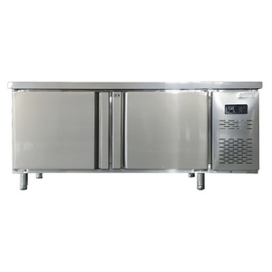 2 Doors Restaurant Kitchen Commercial Table Under Counter Refrigerator