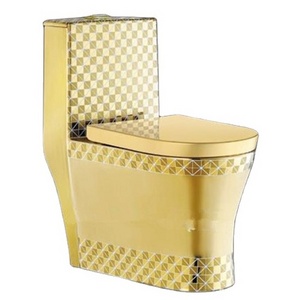 Bathroom golden color wc toilet gold toilet for sale