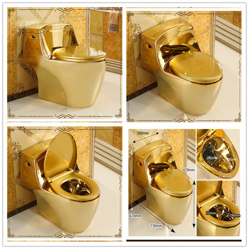 ceramic color toilet gold plated toilet set bathroom golden dragon wc toto toilet