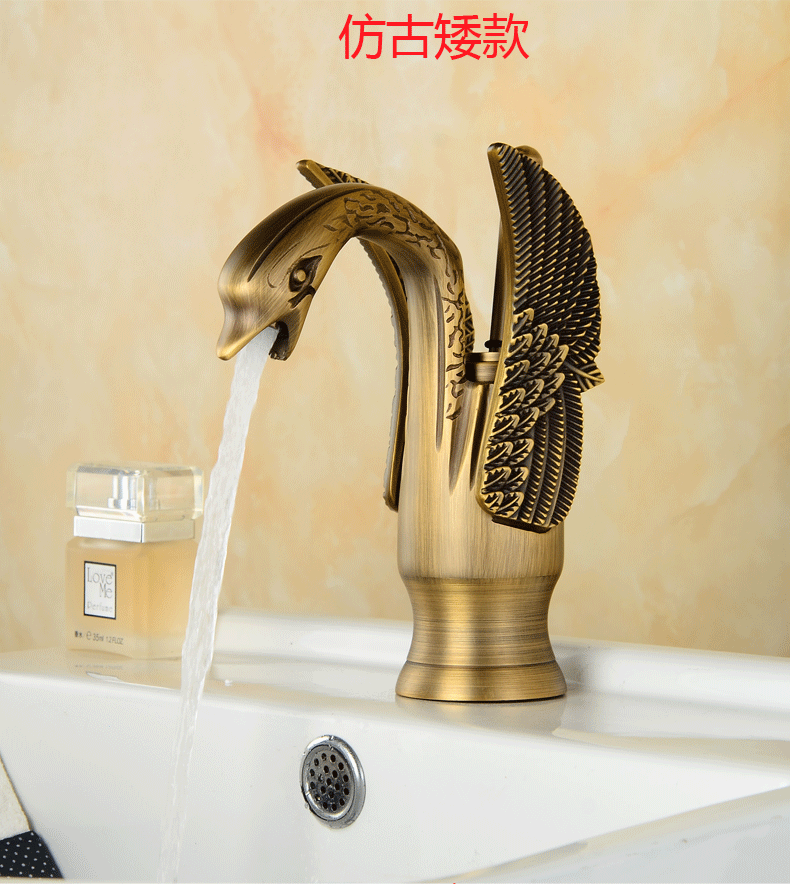 bathroom wash basin mixer gold  faucet rose gold  water tap swan faucet