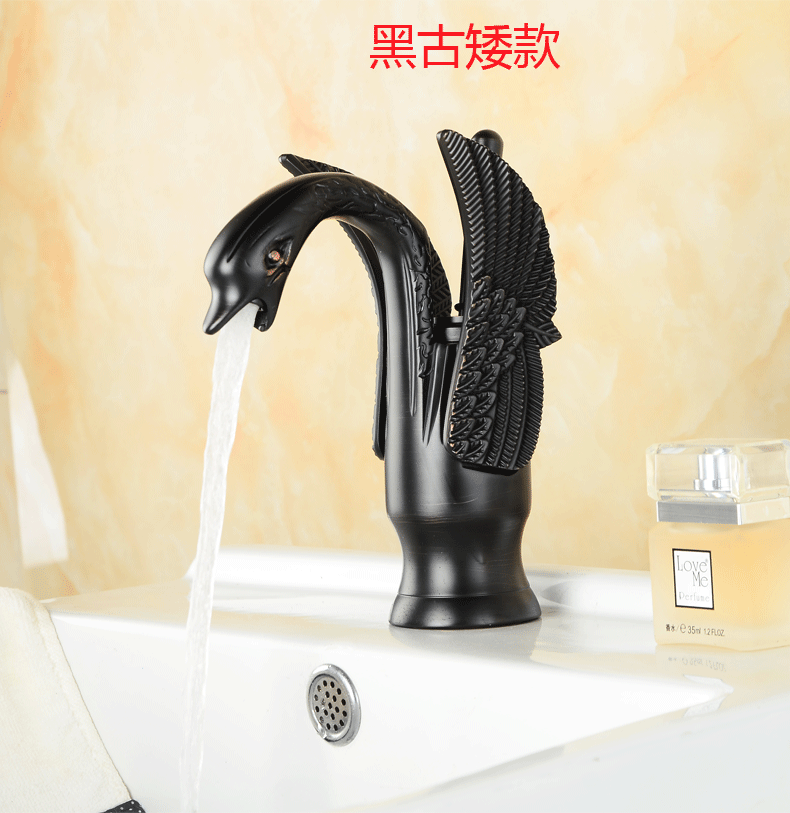 bathroom wash basin mixer gold  faucet rose gold  water tap swan faucet