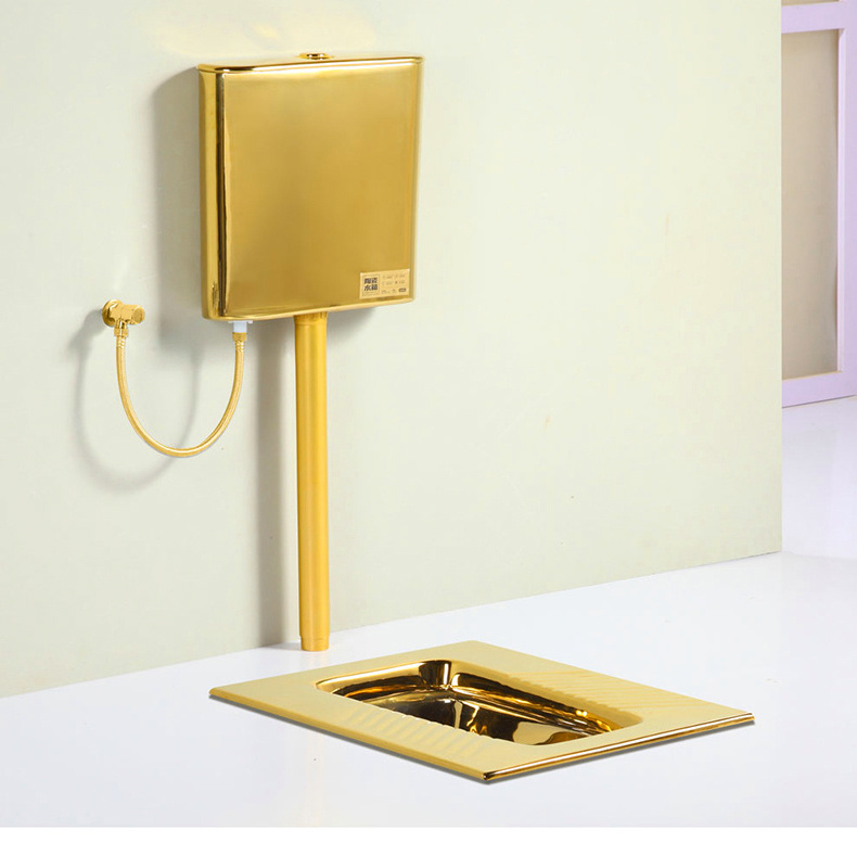 ceramic color  wc pan toilet bathroom public toilet gold color  squatting pan