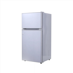 Low Power Consumption Upright Twin Refrigerator Solar Power Home Fridge Freezer