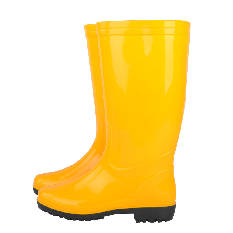 Men's 37CM rain boots made of PVC material, waterproof, wear-resistant, and anti slip work shoes can be customized with colors a