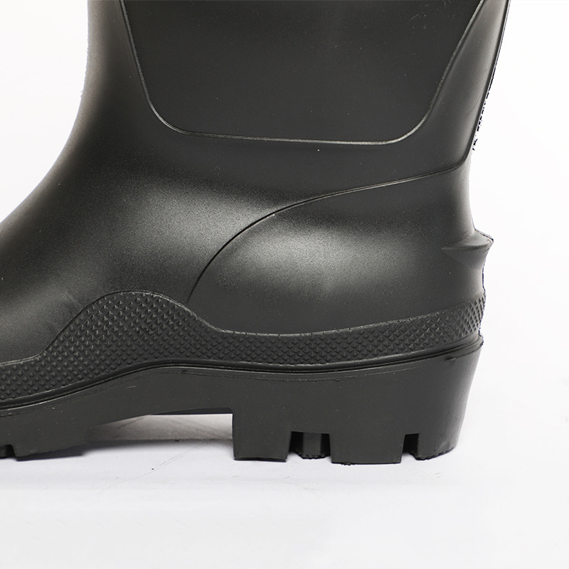 Black rain boots