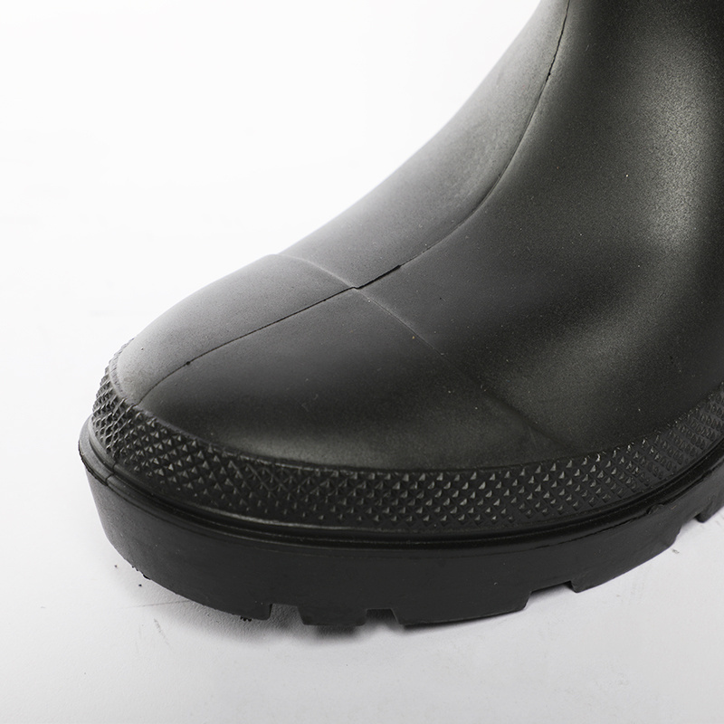 Black rain boots