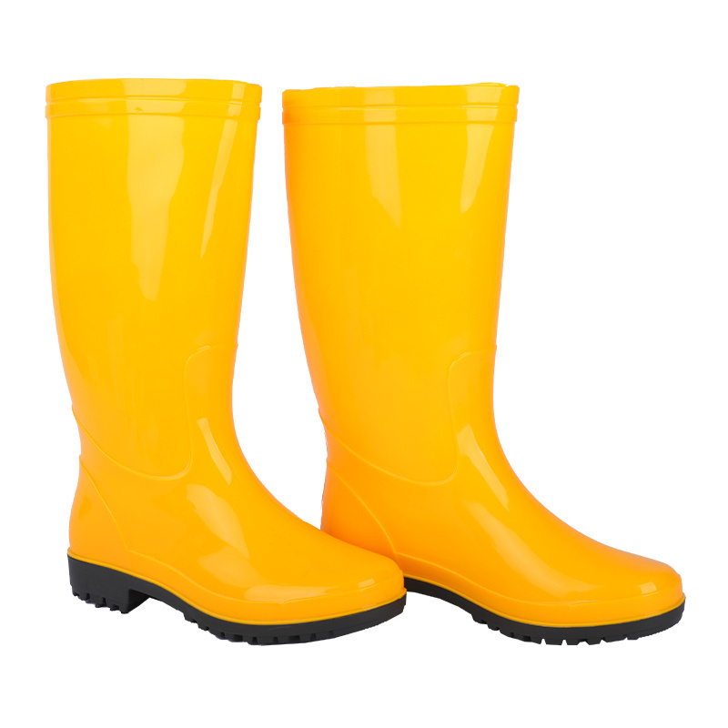 Men's 37CM rain boots made of PVC material, waterproof, wear-resistant, and anti slip work shoes can be customized with colors a