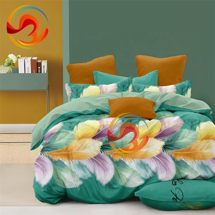 China made microfiber home textiles customized 100% polyester pigment printed bedsheets fabric