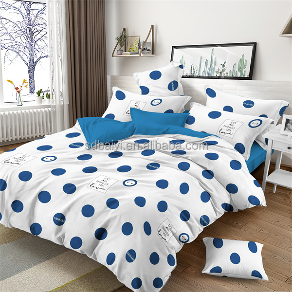 Weifang textiles polyester printing 4pieces bedding bale duvet bed sheet set with mattress quilt cover/pillow cases online sale