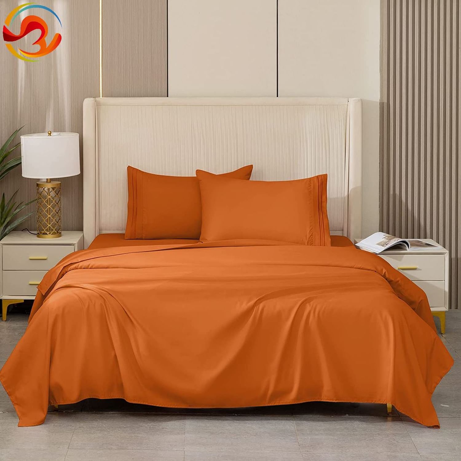 Wholesale microfiber solid dyed bedsheet fabric best factory price flat fitted sheet fabric