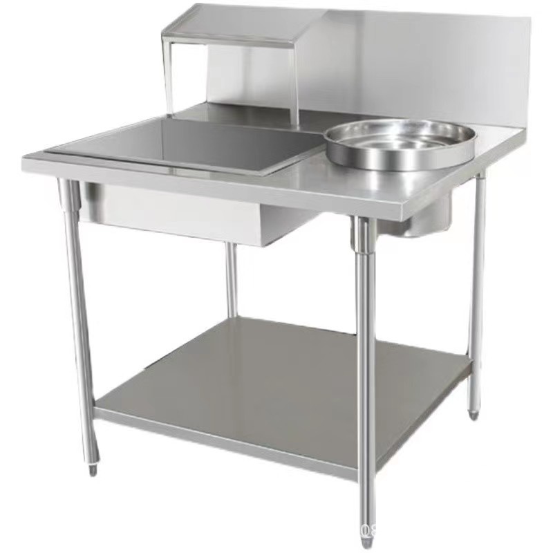 Hot Selling Wholesale Commercial Kitchen Cooking Workbench Stainless Steel Table With Work Bench For Preparing Food