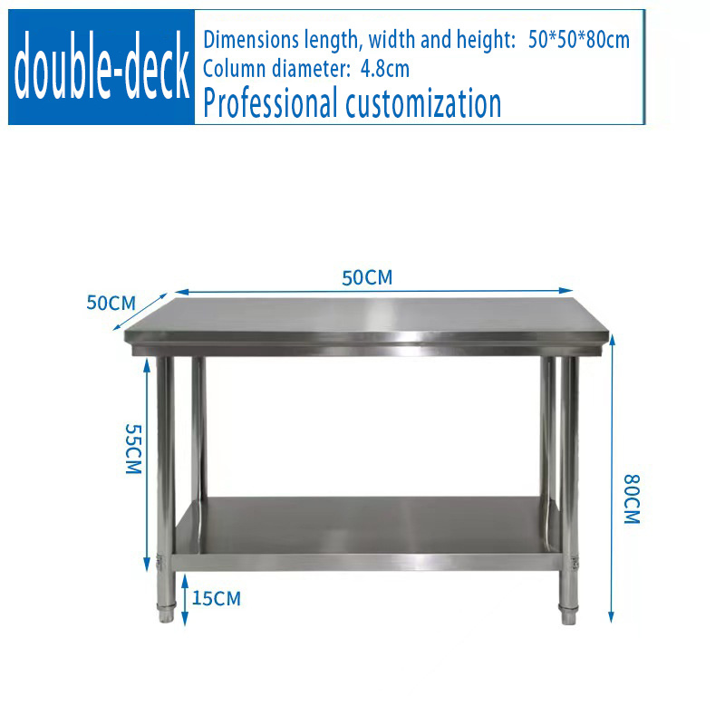 Hot Selling Wholesale Commercial Kitchen Cooking Workbench Stainless Steel Table With Work Bench For Preparing Food