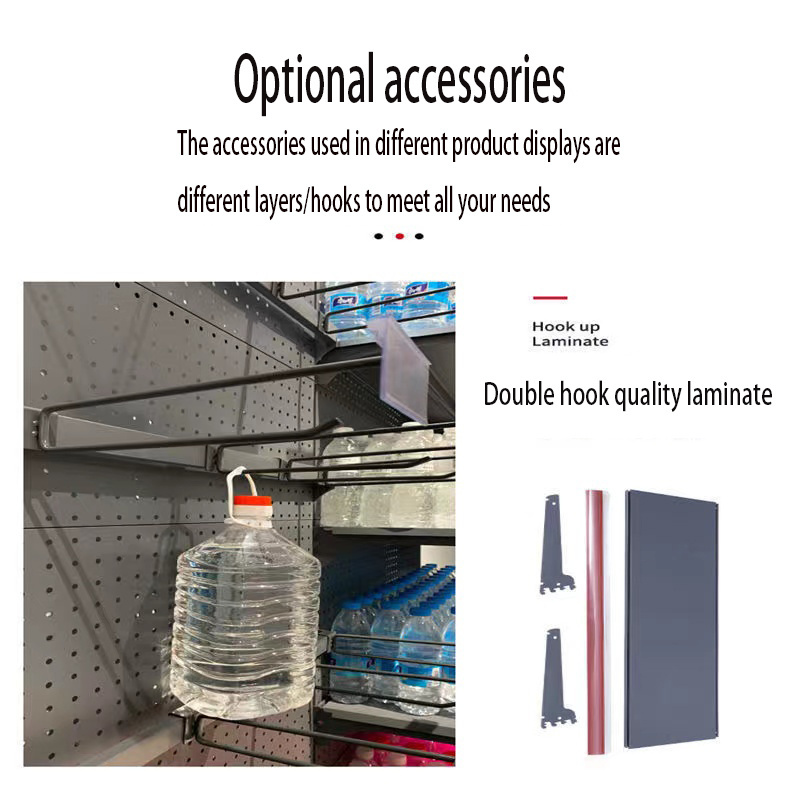 Customized  Supermarket Grocery Store Steel Wire Shelf  Factory Low Price Multi-layer double-sided Shelves