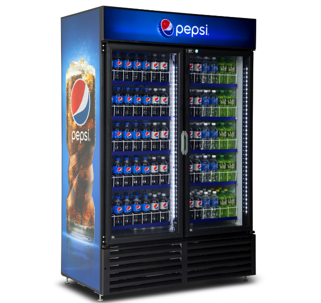 Free design 3-year warranty Pepsi cola Display Refrigerator Glass Door Beer cola Fridge Drink Beverage Cooler Chiller