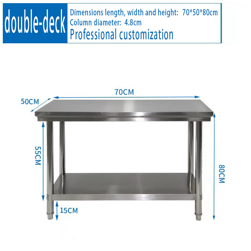 High Quality Commercial Kitchen Equipment   Stainless Steel Food Prep Table Cooking  Workbench For Restaurant