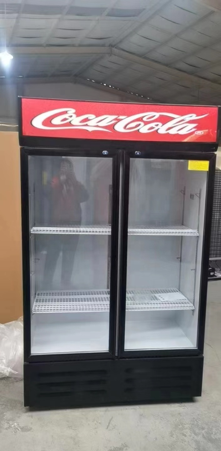 Low sea freight free design 3-year warranty cola fridge display fridge beverage beer refrigerated showcase drink glass cabinet