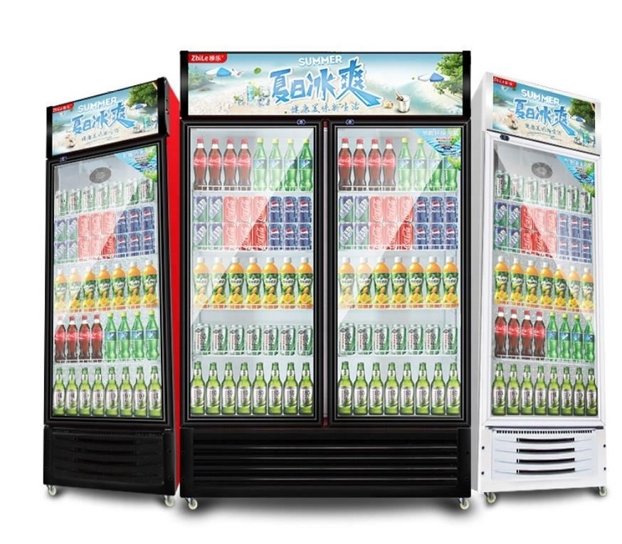 3-year warranty global distribution Vertical Upright drink Freezer Display Beverage cola Cooler Refrigerator Showcase Glass Door