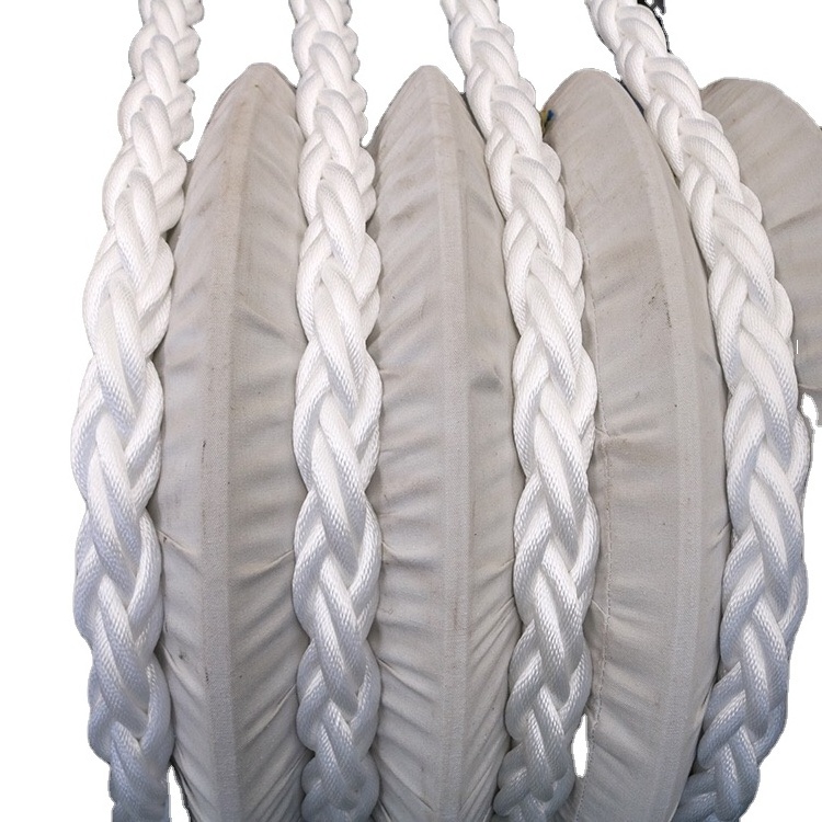 Durable Marine 8 strands 64mm high quality PP/PE  mooring rope used ship hawser 64mm