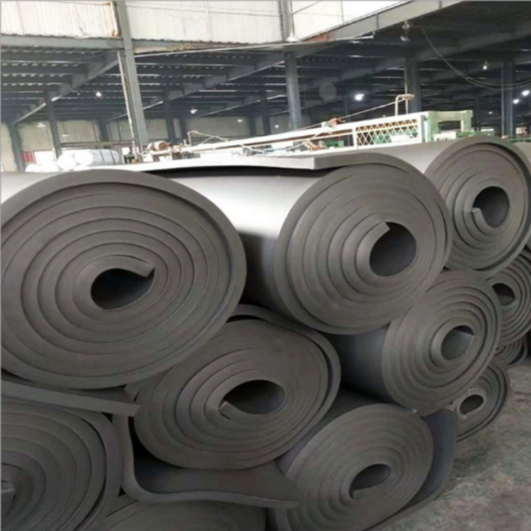 Multi-functional acoustic fireproof rubber foam thermal insulation board roll with adhesive