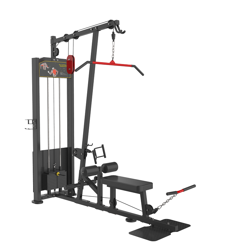 Best Quality Fitness Gym Machine Seated Pin Loaded Lat Pulldown Machine Low Row Machine