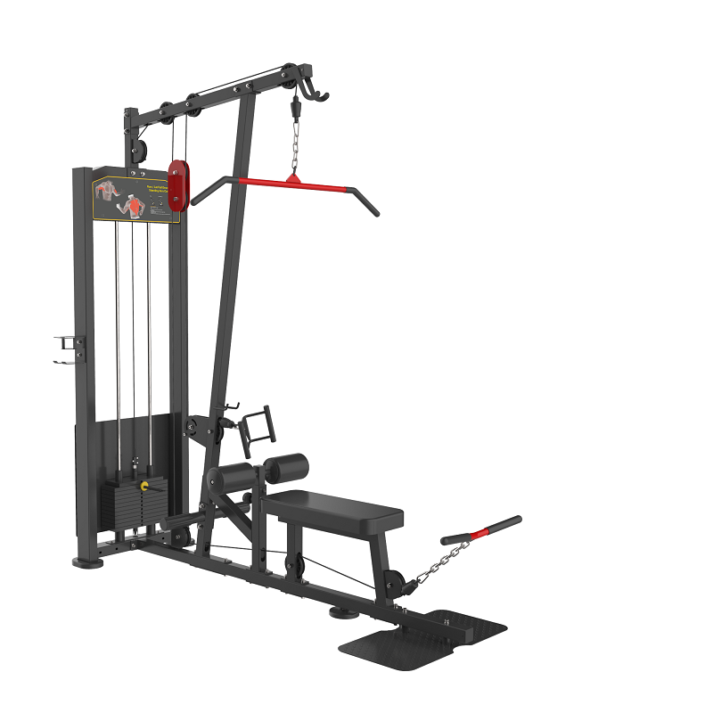 Best Quality Fitness Gym Machine Seated Pin Loaded Lat Pulldown Machine Low Row Machine