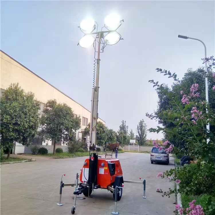 HOT!! Trailer mobile tower light LED 5m 7M 9M Diesel Generator light towers industrial