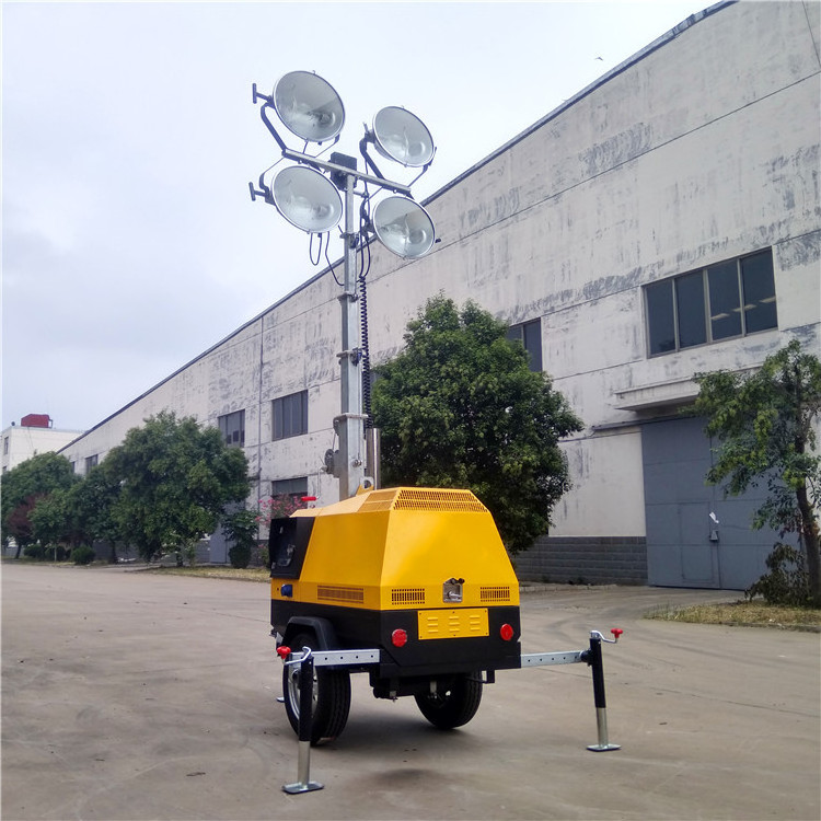 Discounted building tools with diesel and gasoline generators Mobile lighting tower led metal halide bulbs lighting tower