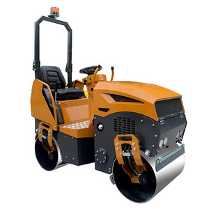 Construction Machinery  Mini Asphalt Double Drum  vibratory Roller 1ton 2ton 3 ton Mini Road Roller compactor