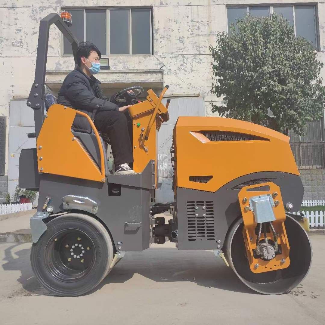 Construction Machinery  Mini Asphalt Double Drum  vibratory Roller 1ton 2ton 3 ton Mini Road Roller compactor