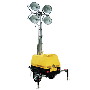 Discounted building tools with diesel and gasoline generators Mobile lighting tower led metal halide bulbs lighting tower