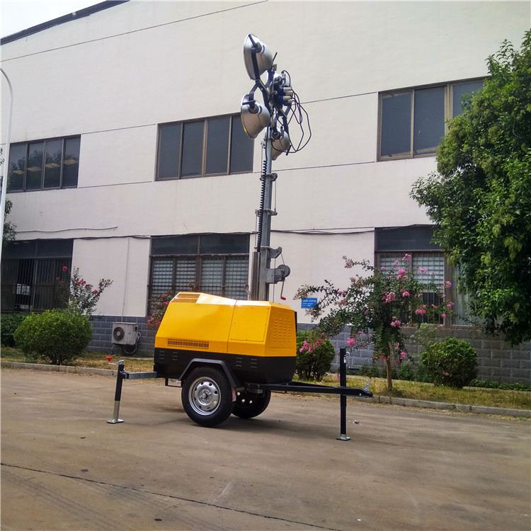 Discounted building tools with diesel and gasoline generators Mobile lighting tower led metal halide bulbs lighting tower