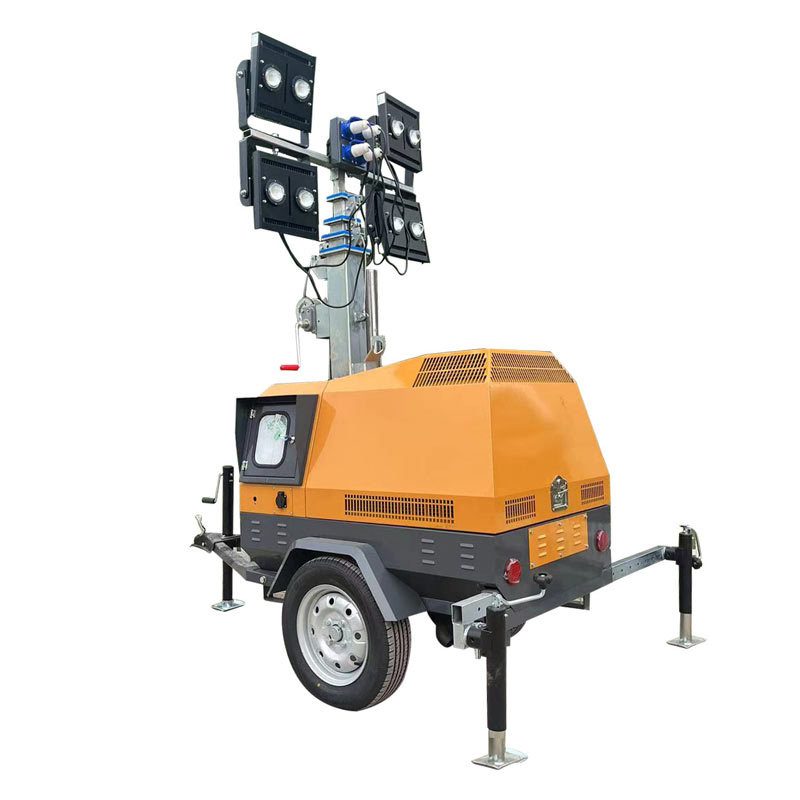 HOT!! Trailer mobile tower light LED 5m 7M 9M Diesel Generator light towers industrial