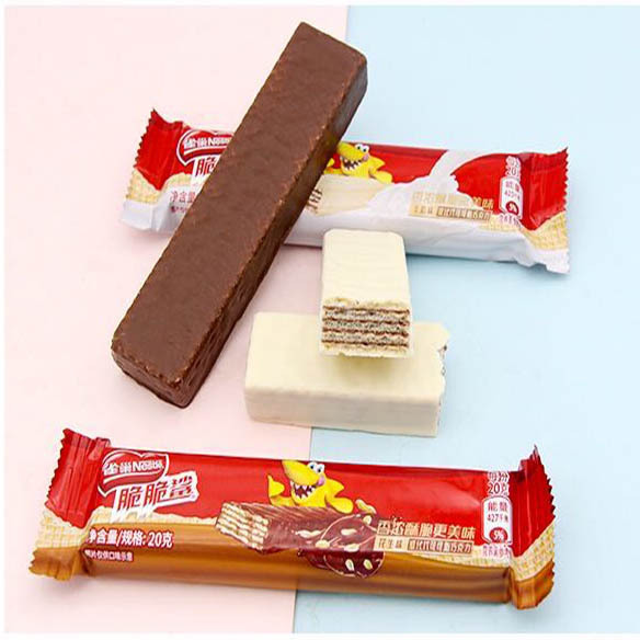 Wholesale Chinese snack  chocolate Wafer biscuits Matcha peanut wafer cookie