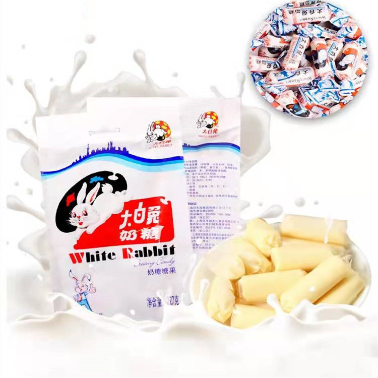 wholesale Chinese famous brand white rabbit candy delicious toffee delicious Chinese candy