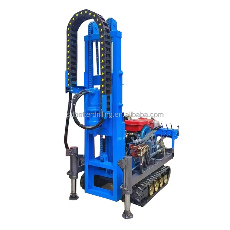 Small Crawler Drilling Rig Diesel Ground Screw Piling Rig Tunnel Pit Boring Rig