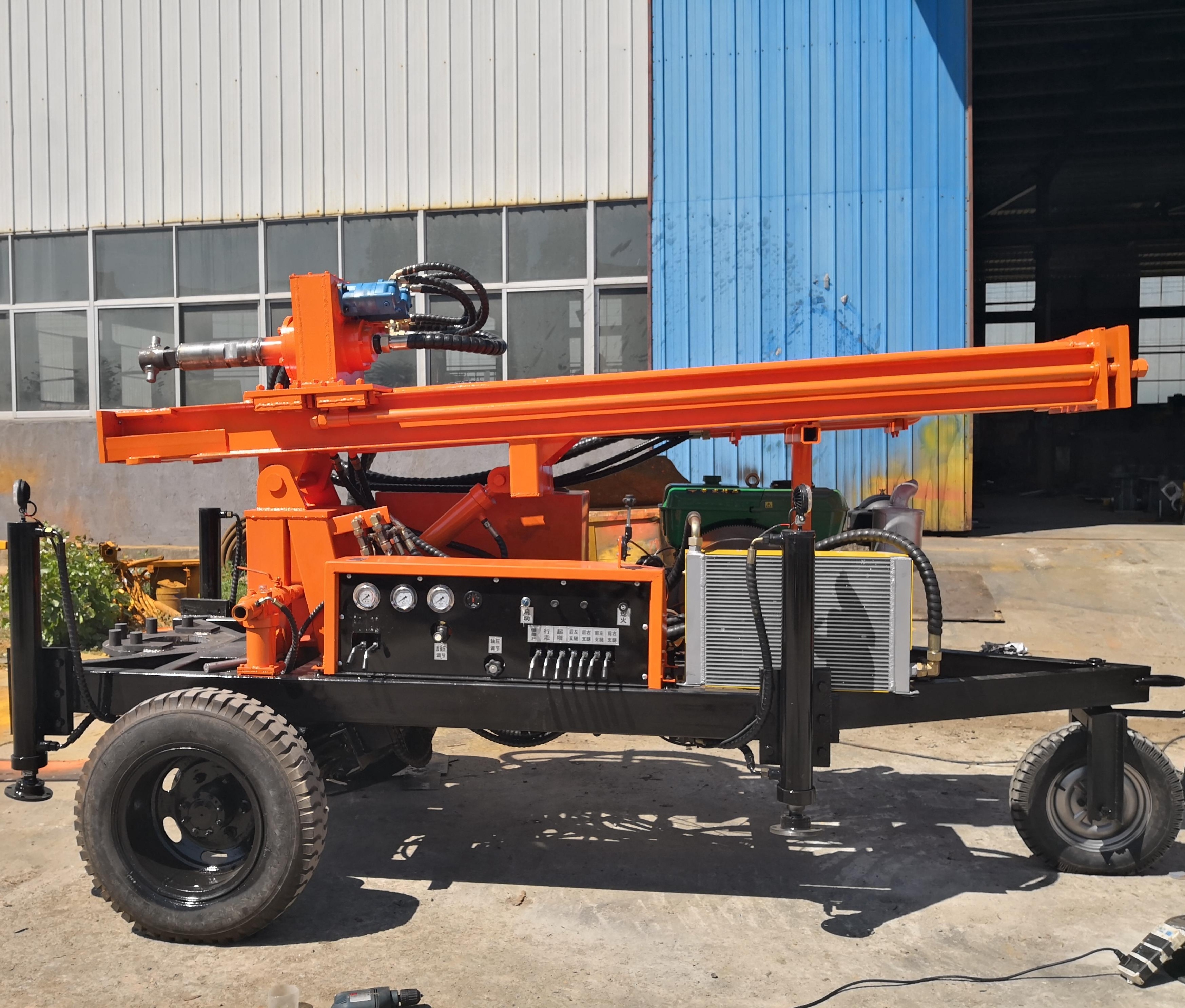 Cheapest air DTH BDM-150A trailer mounted DTH water well drilling rig