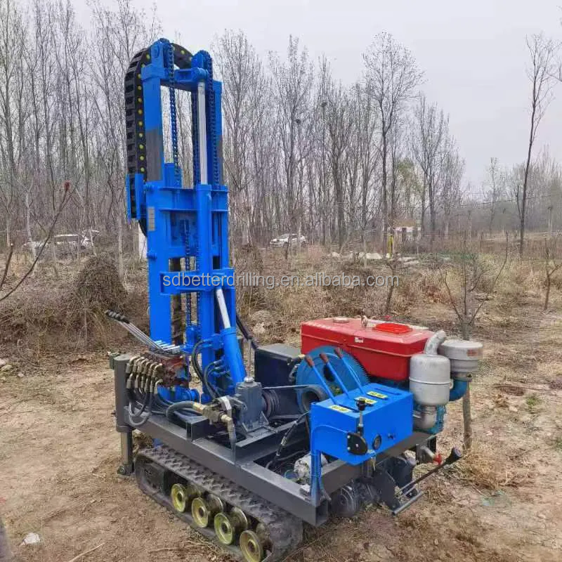 Small Crawler Drilling Rig Diesel Ground Screw Piling Rig Tunnel Pit Boring Rig