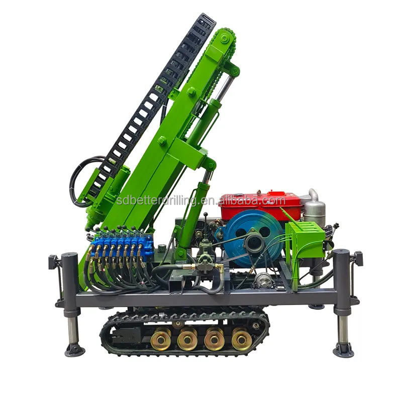 Small Crawler Drilling Rig Diesel Ground Screw Piling Rig Tunnel Pit Boring Rig