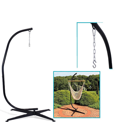 Swing Hammock Chair With Durable Hanging Kits And C Shape Swing Stand