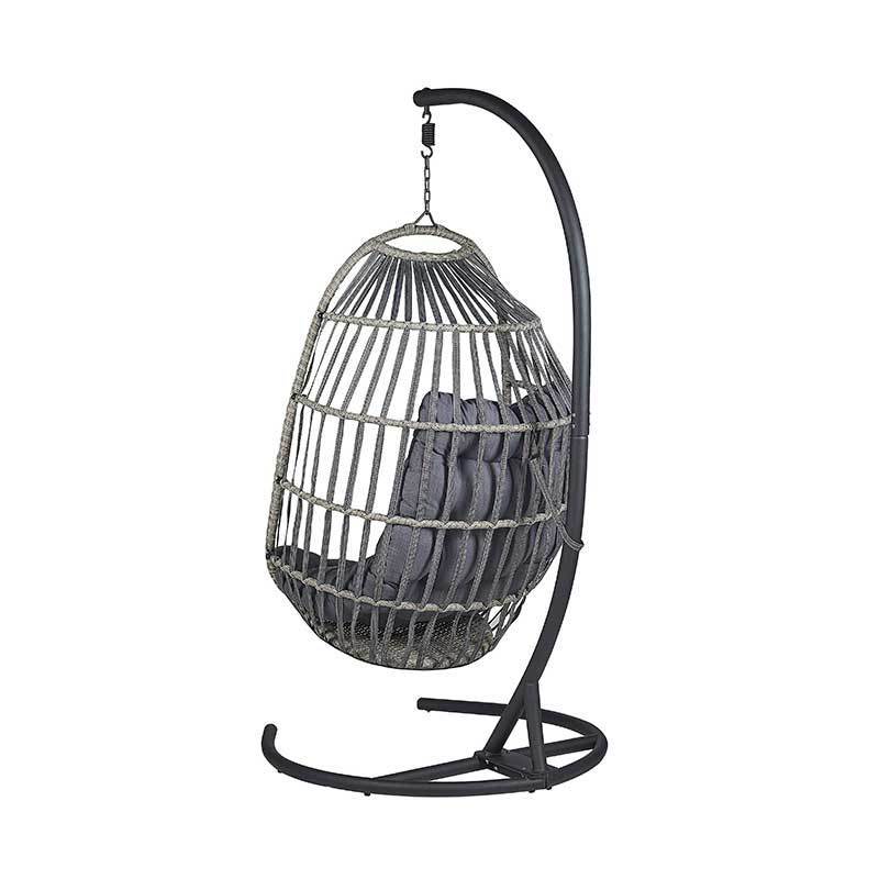 Patio Garden With Stand Rattan Hammock Egg Indoor Basket Hanging Chair Swing