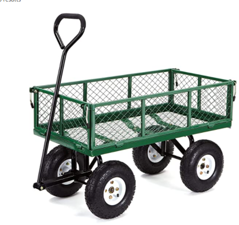 Gorilla Carts  Steel Garden Cart with Removable Sides