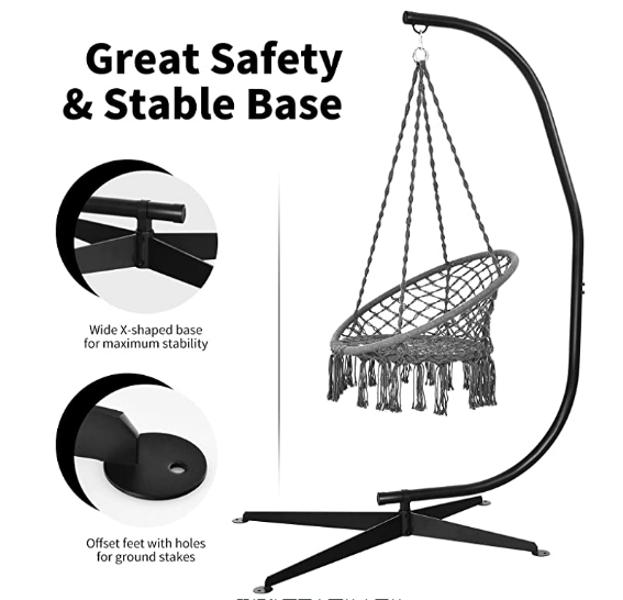 Garden Camping Hammock with Metal Frame Stand