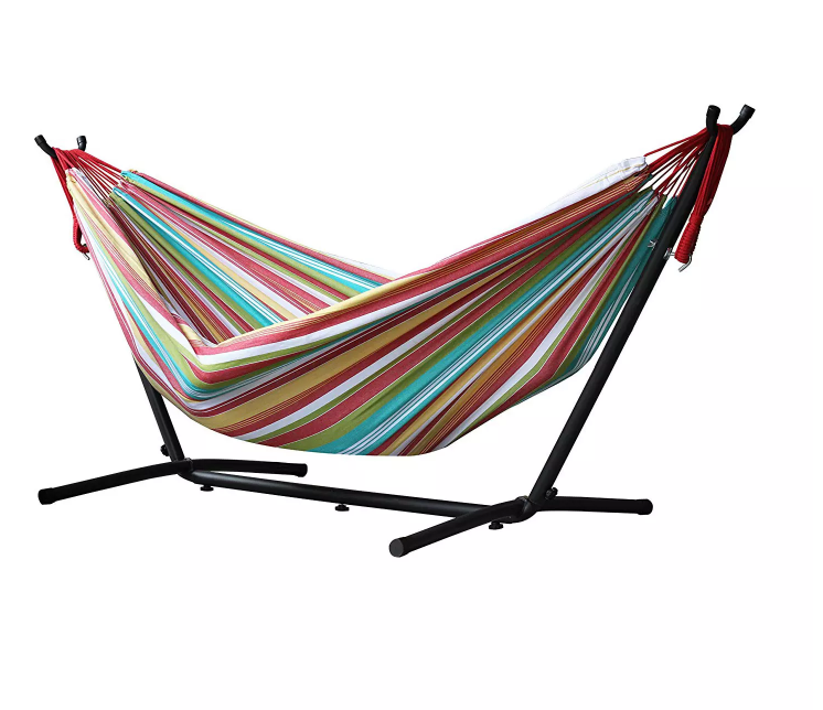 Hammocks Combo Double Cotton Hammock with Stand