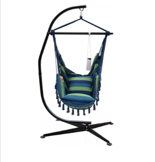 Space Save Durable Solid Steel Hammock Chair C-stand Heavy Duty Swing Hanging C Shape Hammock Stand