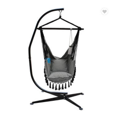 Space Save Durable Solid Steel Hammock Chair C-stand Heavy Duty Swing Hanging C Shape Hammock Stand