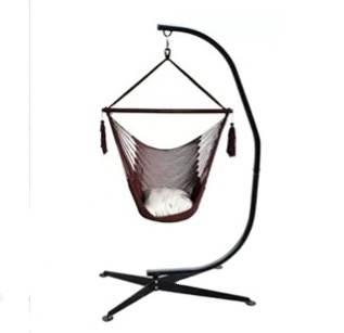 Space Save Durable Solid Steel Hammock Chair C stand Heavy Duty Swing