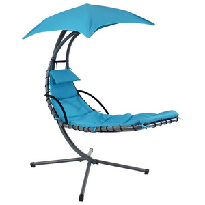 Hanging Chaise Lounger Chair Arc Stand Porch Swing Hammock Chair With Canopy