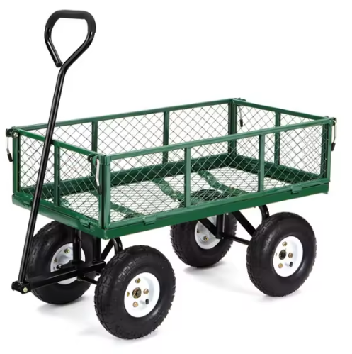 Trolley Green Adjustable Heavy Duty Collapsible Folding Utility Wagon Outdoor Camping Cart Beach Picnic Camping Wagon